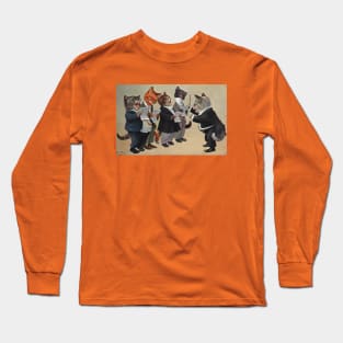 These Singing Cats are Dressed to Impress Long Sleeve T-Shirt